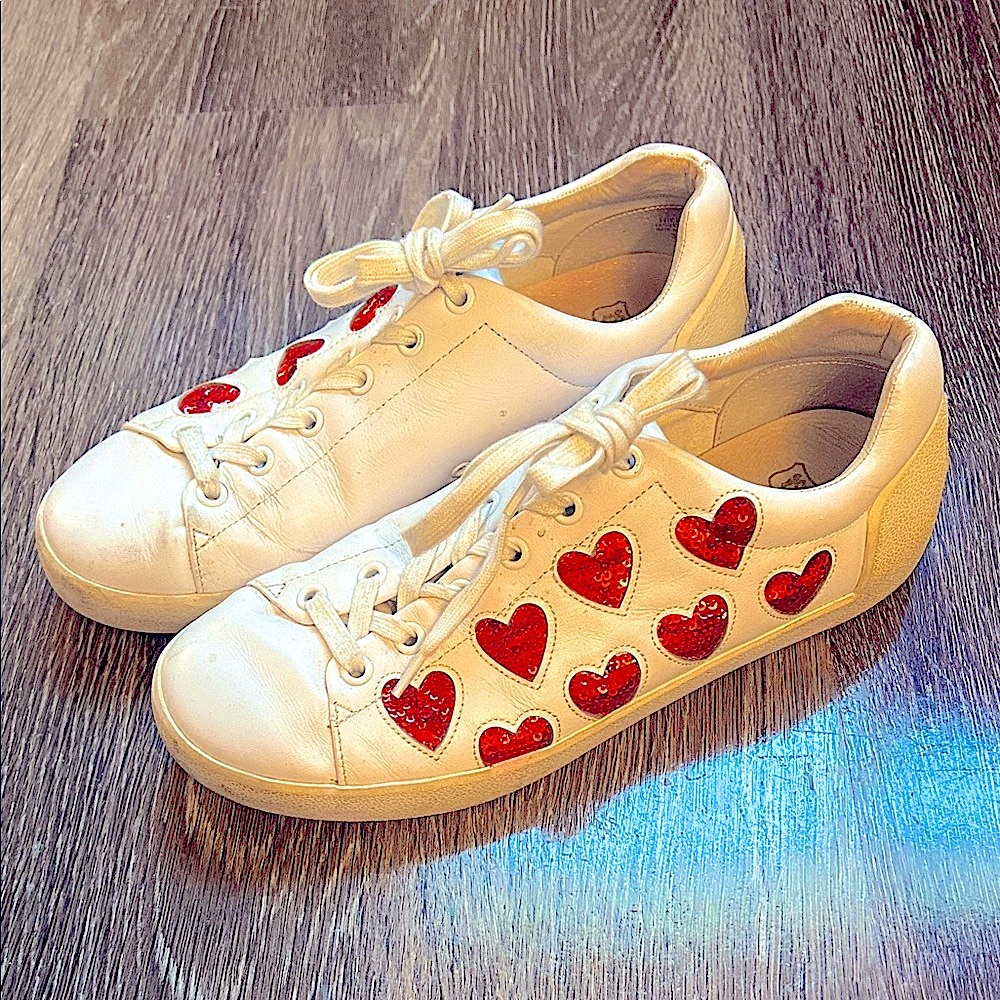 Ash Sequin Heart Sneakers